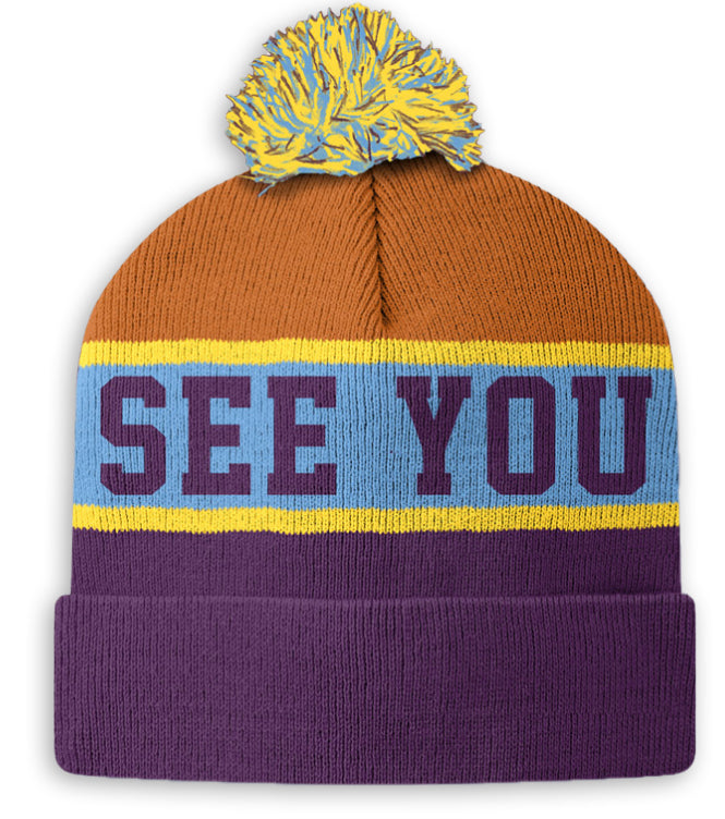 See You Outside Pom Beanie