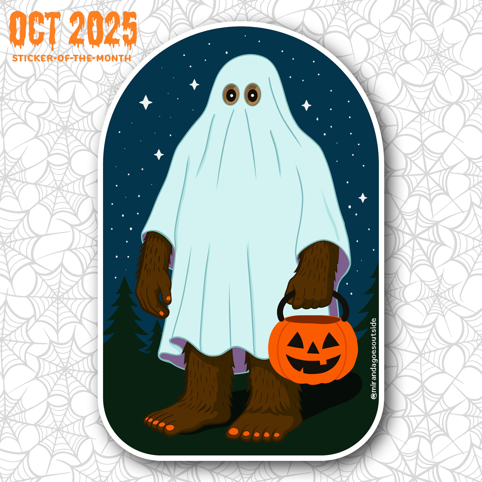 OCTOBER STICKER: Spooky Sasquatch 🕸️🎃