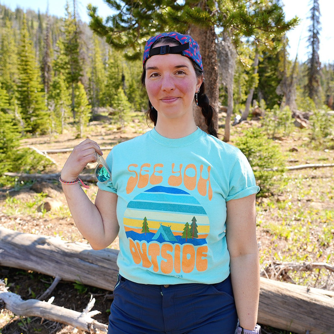 Sunset Retro Camp Tee