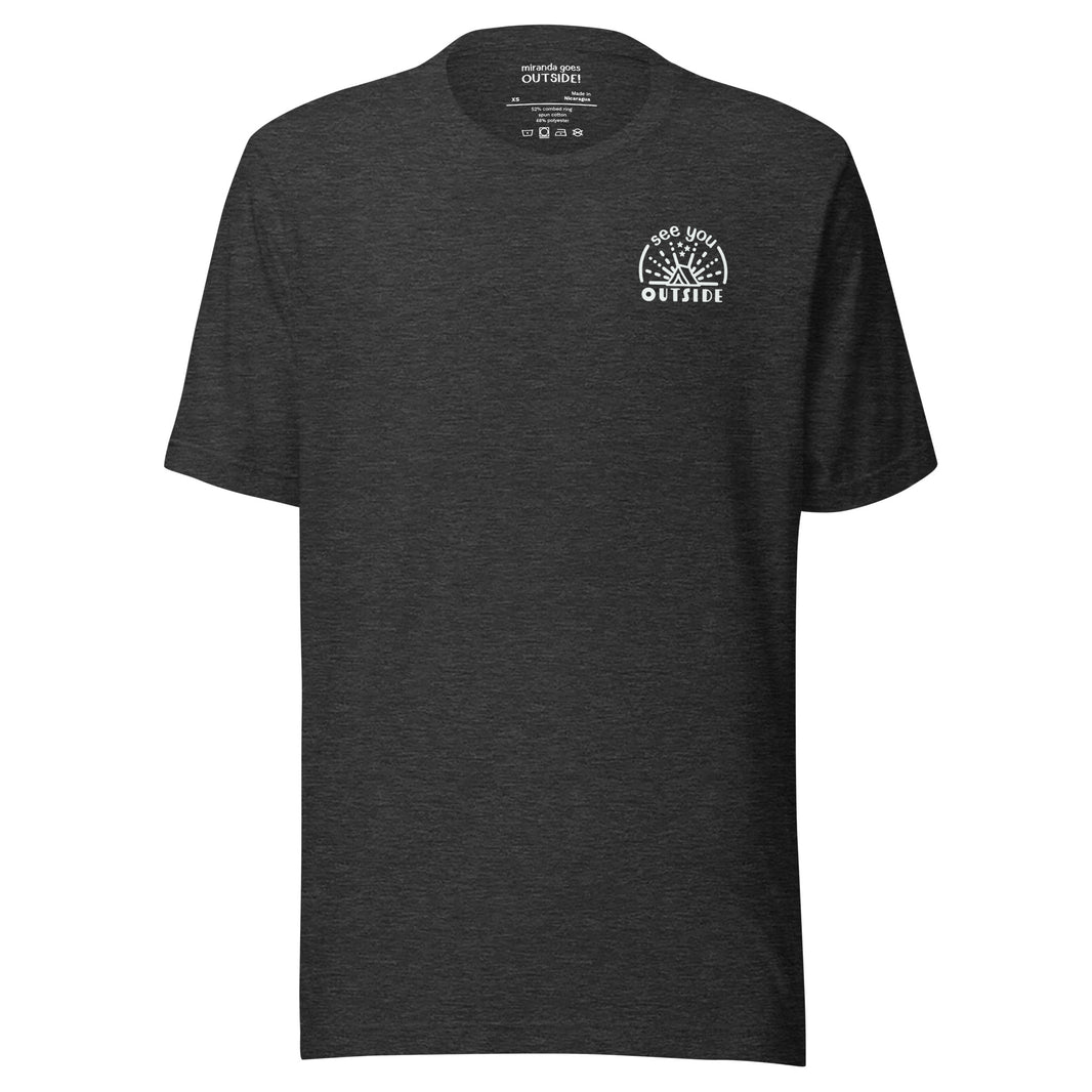 Miranda White and Black T Shirt